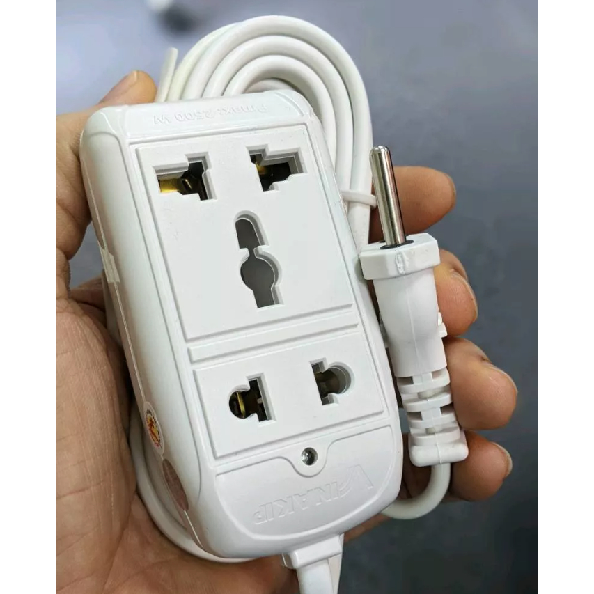 Ổ cắm 2 ngả Vinakip 2200W 10A 250V dây dài 2M/3M - Hàng chính hãng