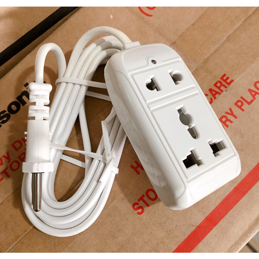 Ổ cắm 2 ngả Vinakip 2200W 10A 250V dây dài 2M/3M - Hàng chính hãng