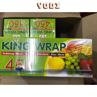 Màng bọc thực phẩm KINGWRAP 450, mỏng dai khó rất, bảo quản thức ăn tuyệt đối, màn bọc thực phẩm lớn 30x450cm, dễ dùng