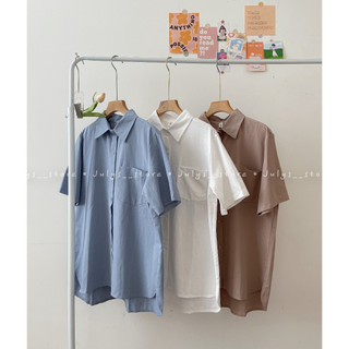 Áo sơ mi thô hàn tay lửng ulzzang (ảnh THẬT)