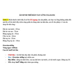Áo sơ mi thô hàn tay lửng ulzzang (ảnh THẬT)