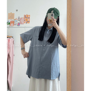 Áo sơ mi thô hàn tay lửng ulzzang (ảnh THẬT)