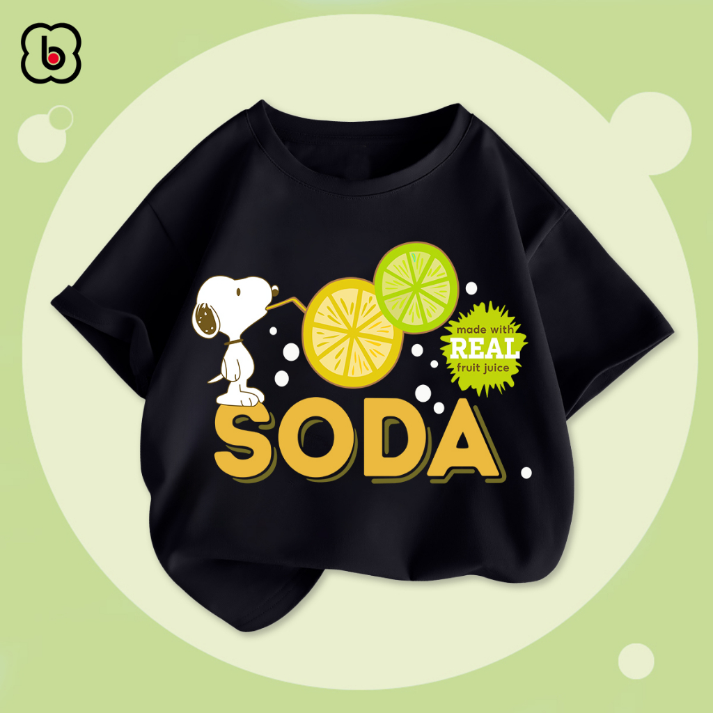Áo thun cho bé BabyloveGO 2023 áo phông cộc tay in hình Snoopy đáng yêu cute