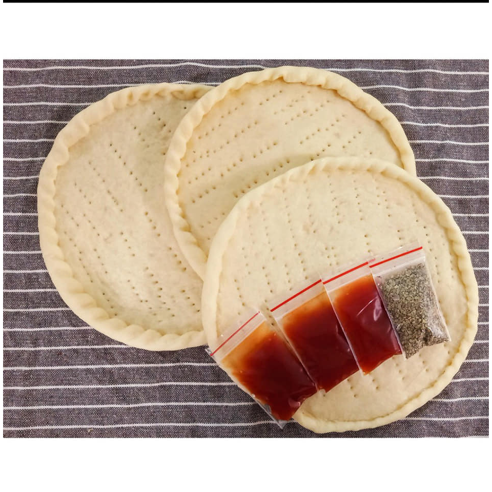 ĐẾ PIZZA MINI - 20cm - ĐẾ TƯƠI - LÀM BẰNG PHƯƠNG PHÁP THỦ CÔNG - THƠM - NGON KHÔNG CHẤT BẢO QUẢN