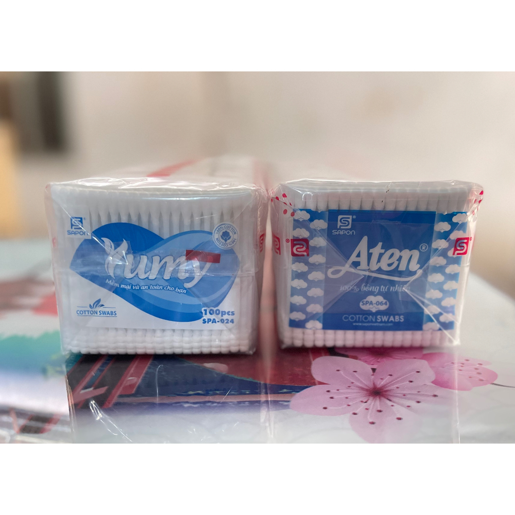 Tăm bông Yumi - Tăm bông Anten -1 bịch 100 cây - Loại tốt