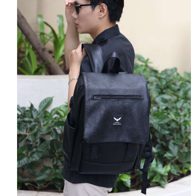 Balo da nam nữ thời trang LAZA Bellis Backpack 515 - chất liệu da PU trượt nước nhập khẩu cao cấp - Thương hiệu LAZA