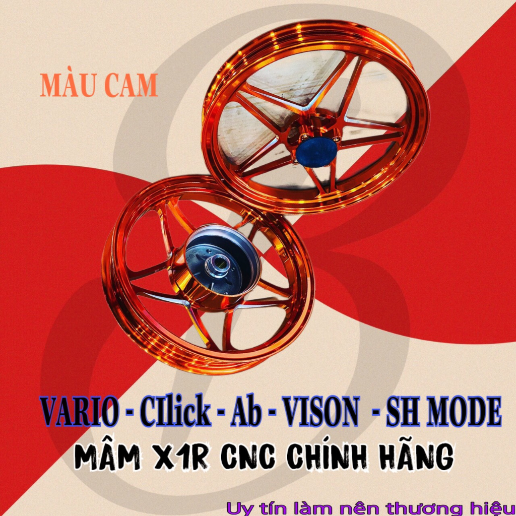 Mâm cnc X1R cho xe VARIO , CLICK , AB , VISON , SH mode ... chính hãng