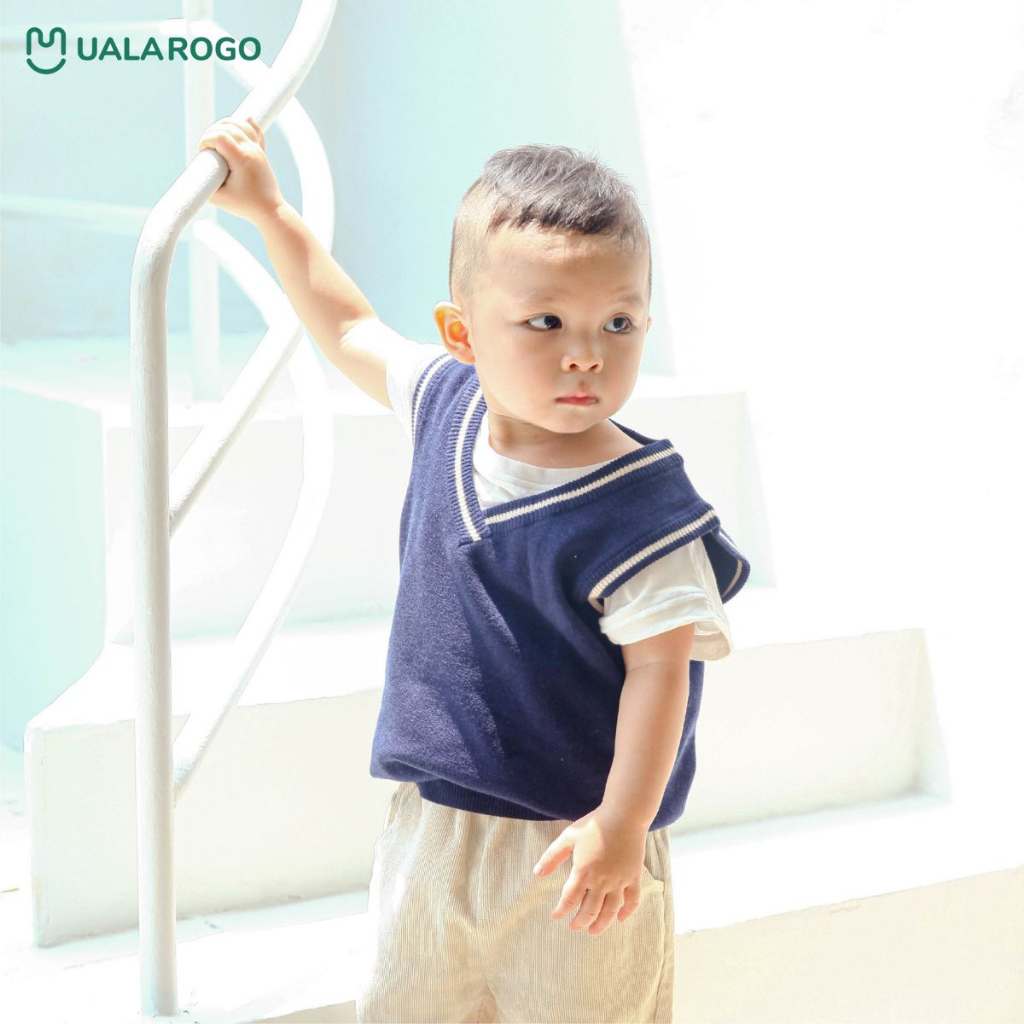 Áo Gile cho bé Ualarogo 1 - 5 tuổi sợi Len ấm áp nhẹ nhàng gọn nhẹ mềm mại thoáng khí 7034