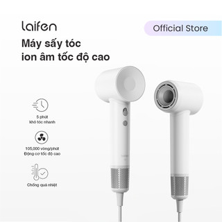 Máy sấy tóc LAIFEN, máy sấy tóc ion âm tốc độ cao hàng chính hãng - Full Box màu Trắng