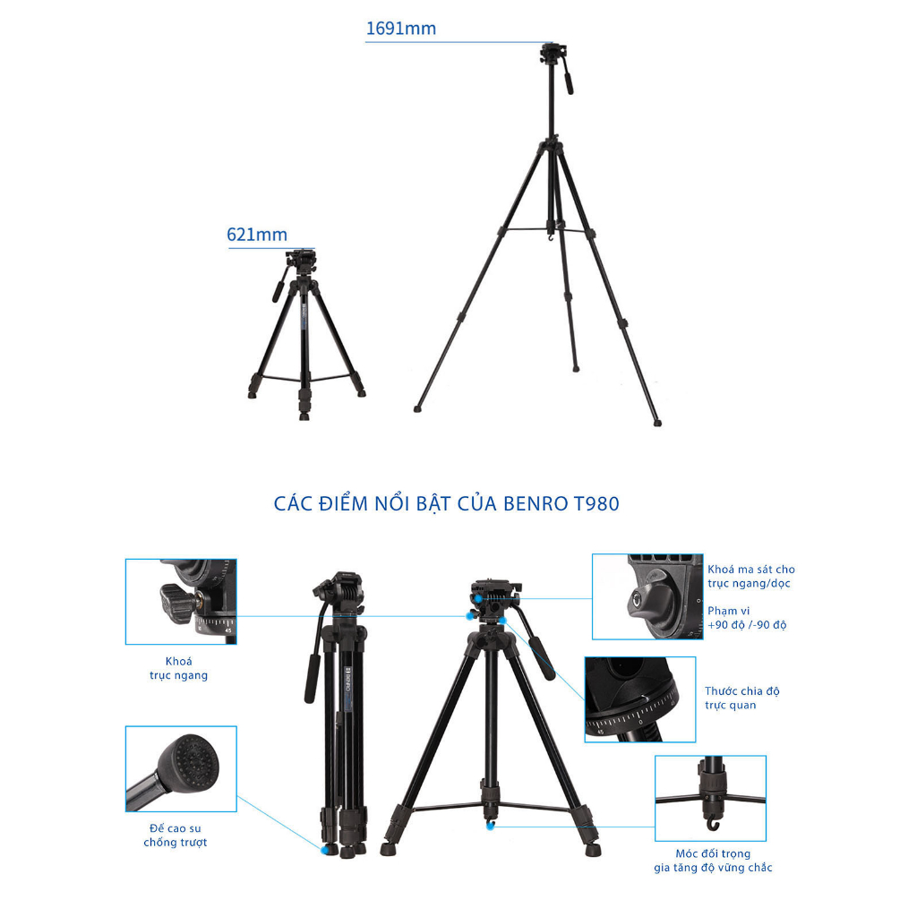 Chân máy Benro T980 EX
