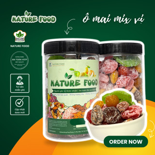 [HỘP 500GR] Ô MAI (XÍ MUỘI) ĐÀ LẠT MIX NHIỀU VỊ NATURE FOOD