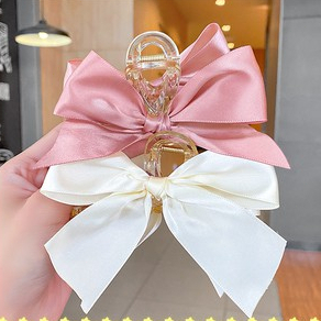 Beautycoco🍊Kẹp tóc càng cua đính nơ kẹp tóc nơ ruy băng phong cách Hàn Quốc đơn giản thời trang dành cho nữ