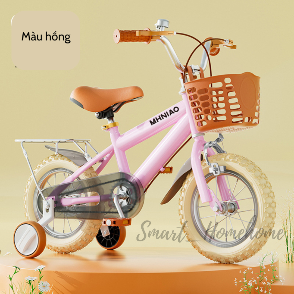 Xe đạp trẻ em 2 khung MHNIAO có giỏ và ghế sau 12inch, 14inch, 16inch Smart_Homehome VAN18