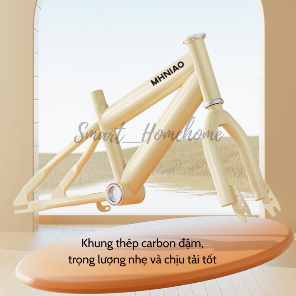 Xe đạp trẻ em 2 khung MHNIAO có giỏ và ghế sau 12inch, 14inch, 16inch Smart_Homehome VAN18