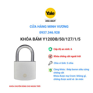 Khóa bấm YALE Y120DB chìa vi tính chuyên ngoài trời