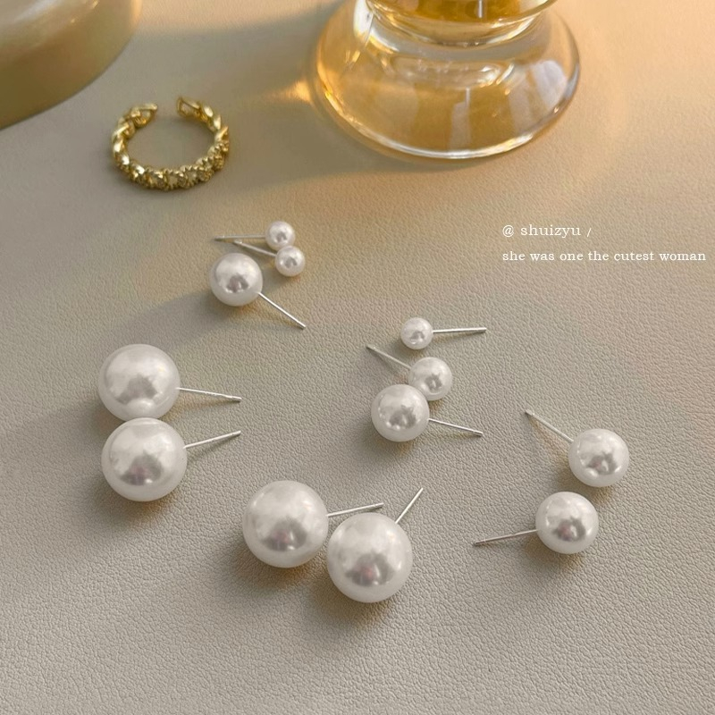 TỔNG HỢP MẪU Khuyên Tai Hạt Trai TRÒN hoặc TRÒN 1 NỬA Half Ball , Khuyên Châu To - Vani Store - TS000717