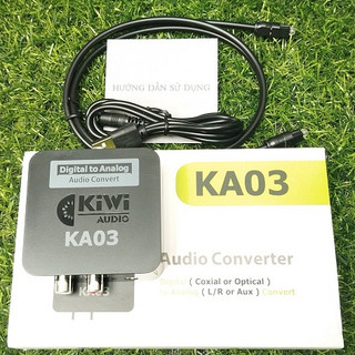 Bộ chuyển âm thanh TV 4K quang optical sang audio AV ra amply + Cáp optical