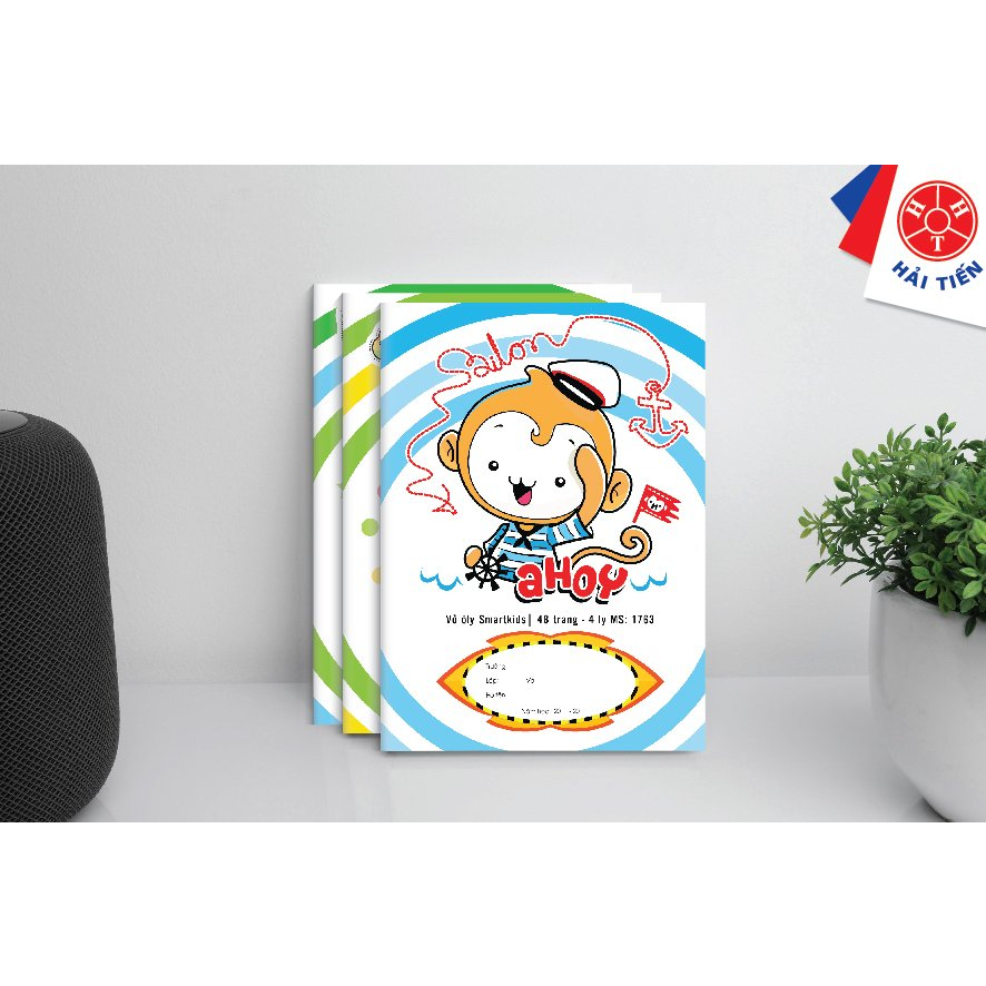 HẢI TIẾN  Vở ô ly Cao cấp Smartkids - Chống lóa (48 trang, 80 trang) 4 ô ly 2,5x2,5mm Lốc 10/5 quyển