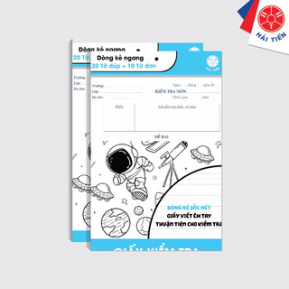 HẢI TIẾN Giấy kiểm tra trung học cao cấp (20 tờ đúp + 10 tờ đơn/túi) Lốc 2 túi