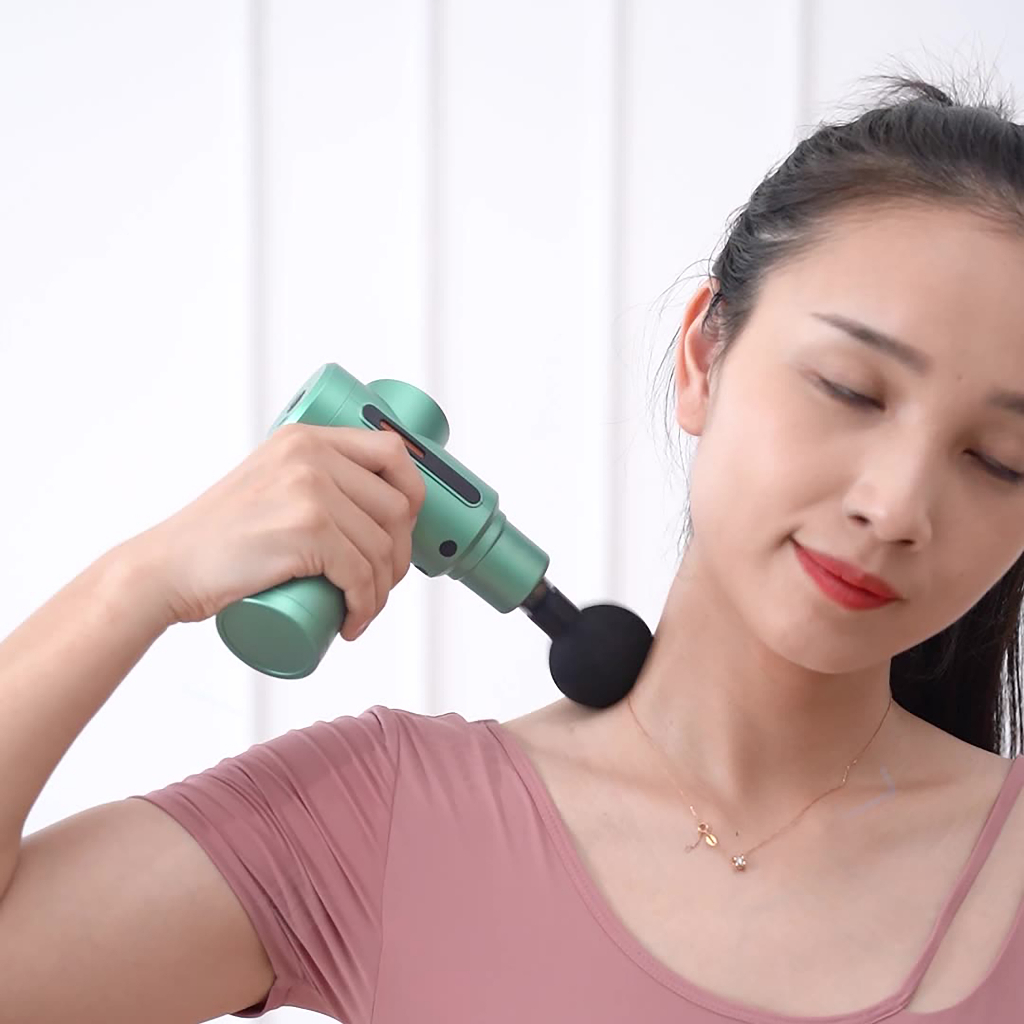 Máy Massage Cầm Tay Mini Đa Năng - Mát Xa Toàn Thân 4 Đầu Chức Năng 6 Chế Độ - SULIFE