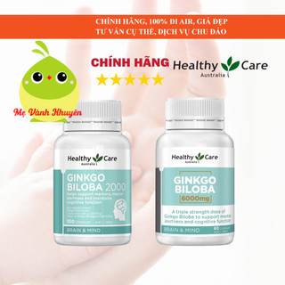 Bổ não Healthy Care Ginkgo Biloba 2000mg, Úc (100v)