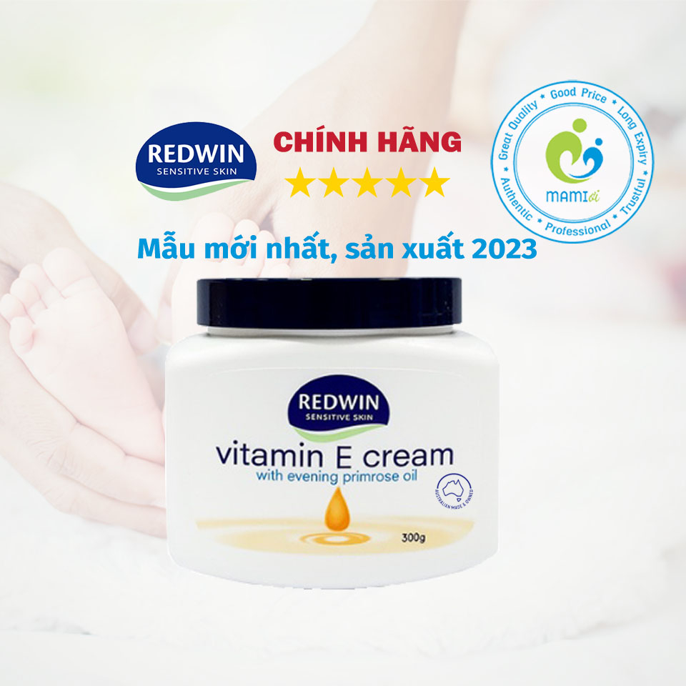 Kem dưỡng da  vitamin E và tinh dầu hoa anh thảo giúp da mềm mịn, sáng bóng, căng mịn cho mọi lứa tuổi Redwin, Úc