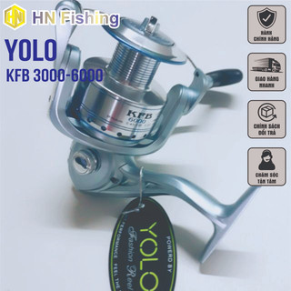 Máy câu cá Yolo KFB. Máy câu lure, máy câu đứng tay quay kim loại. Hoàng Nam Fishing