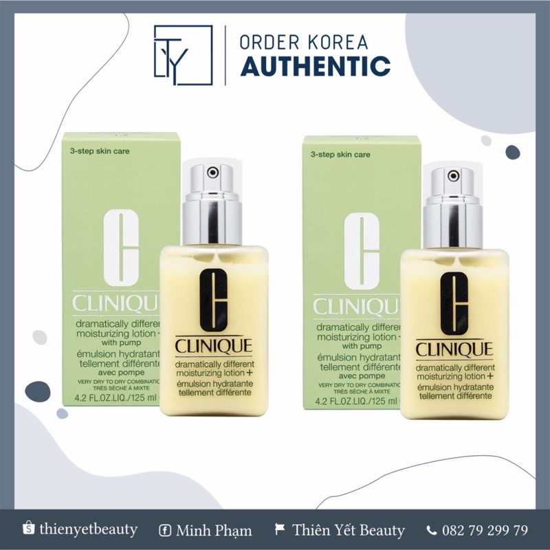 Kem và Gel dưỡng ẩm Clinique Dramatically Different Moisturizing Gel Lotion + Jelly 125ml