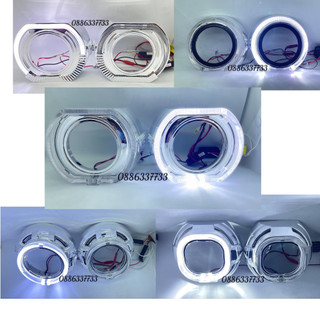 1 Cái Chụp Crom có viền led ban ngày cho đèn chính xe ô tô, xe máy.