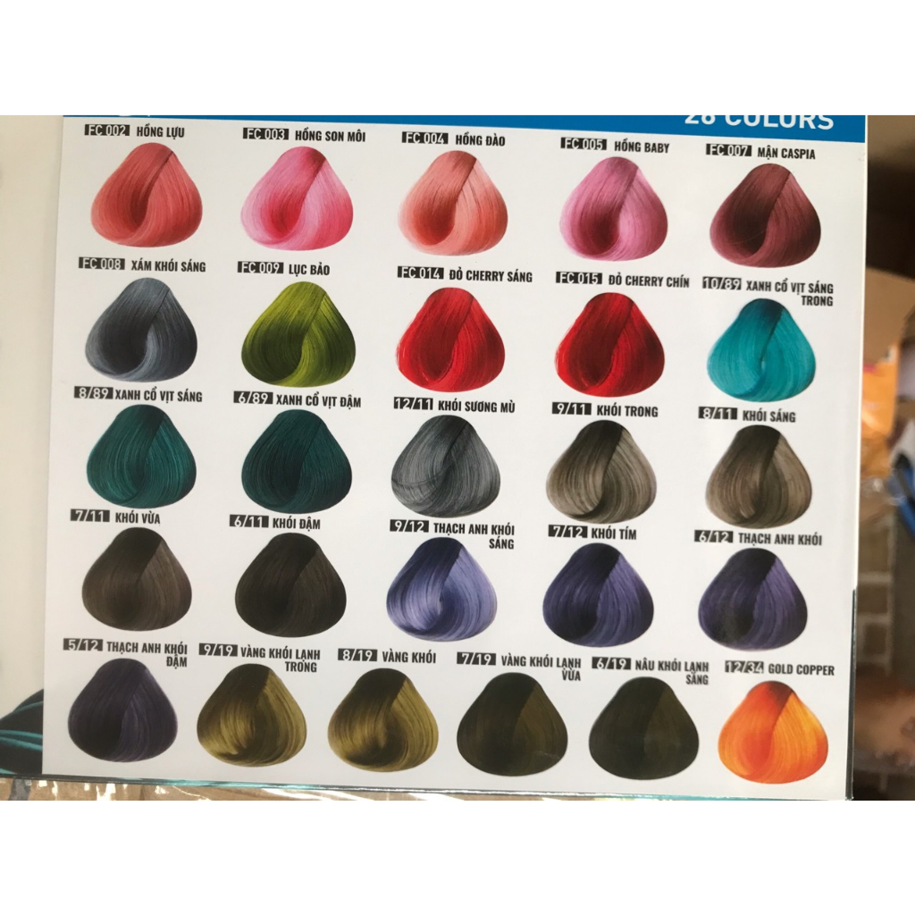 Màu nhuộm tóc Lavox thời trang  xám đen,xanh đen,xám ánh xanh, xanh chì,trà sữa