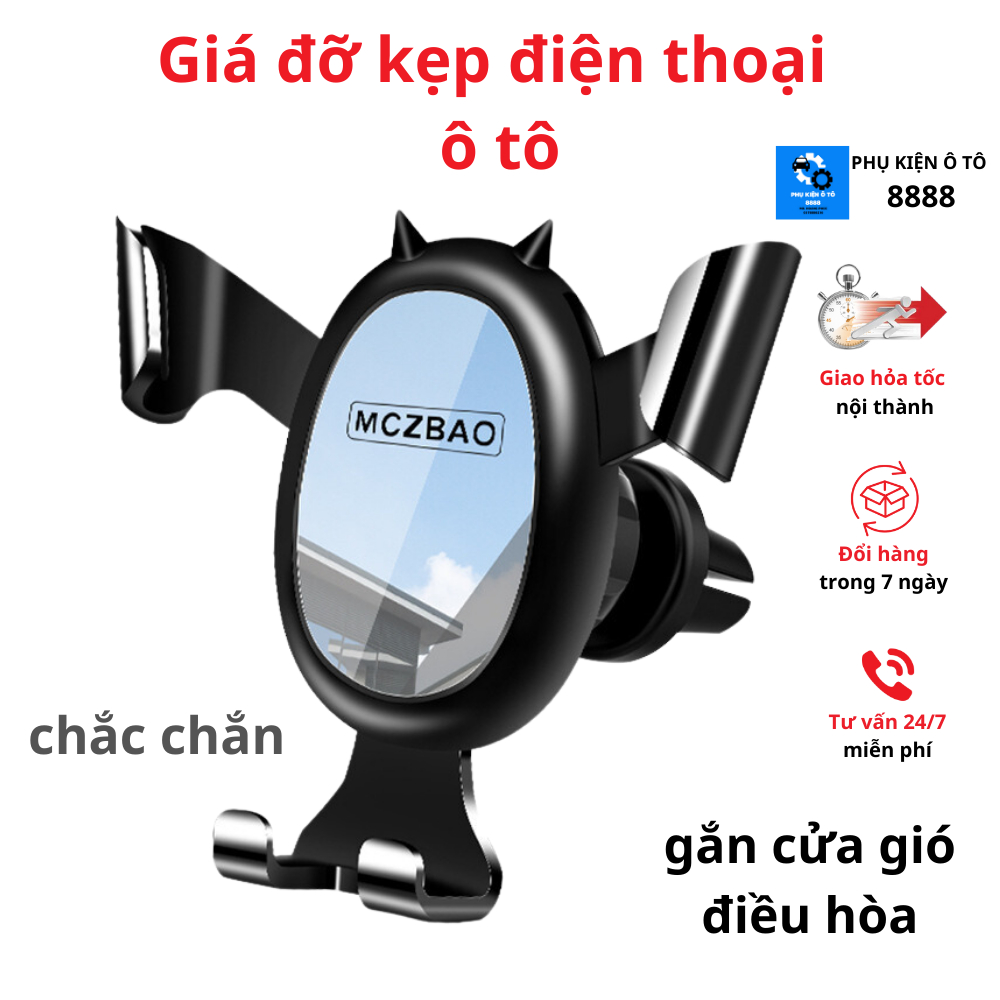 Giá đỡ điện thoại gắn cửa gió ô tô- Kẹp điện thoại gắn cửa gió điều hòa, bền bỉ, chắc chắn, ổn định