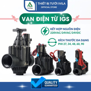 Van điện từ IGS phi 21/27/34/48/60 mm, Van điện từ 220v, van điện từ 24v,van nước điện từ ngoài trời