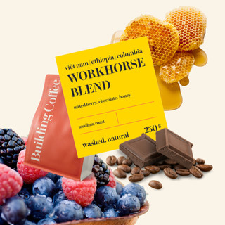 Workhorse blend - cà phê arabica từ việt nam & ethiopia & colombia - building coffee