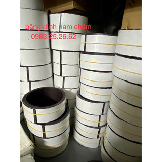 Cuộn 1m băng dính nam châm dán bảng từ, tủ lạnh, kệ trưng bày