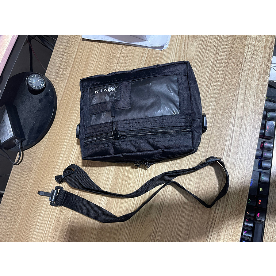 Túi đeo chéo đa dạng kiểu caro đi chơi phượt đen ngầu F53  K501