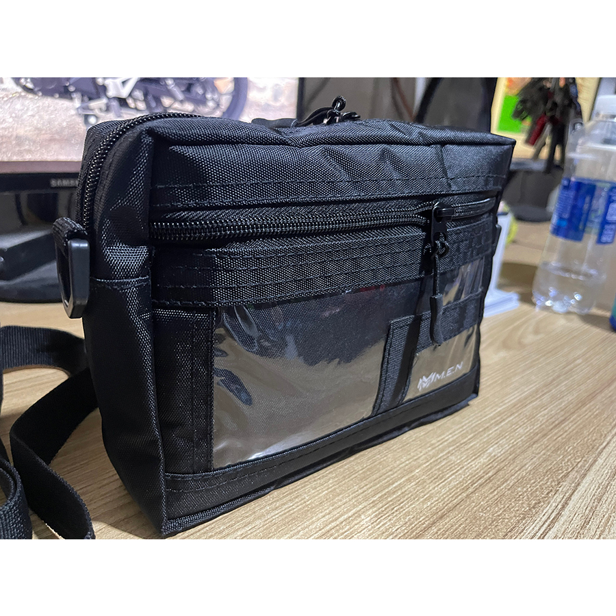 Túi đeo chéo đa dạng kiểu caro đi chơi phượt đen ngầu F53  K501