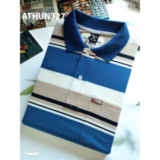 Áo thun nam trung niên ngắn tay vải cotton loại áo thun nam có cổ có túi dành cho người lớn tuổi athun32