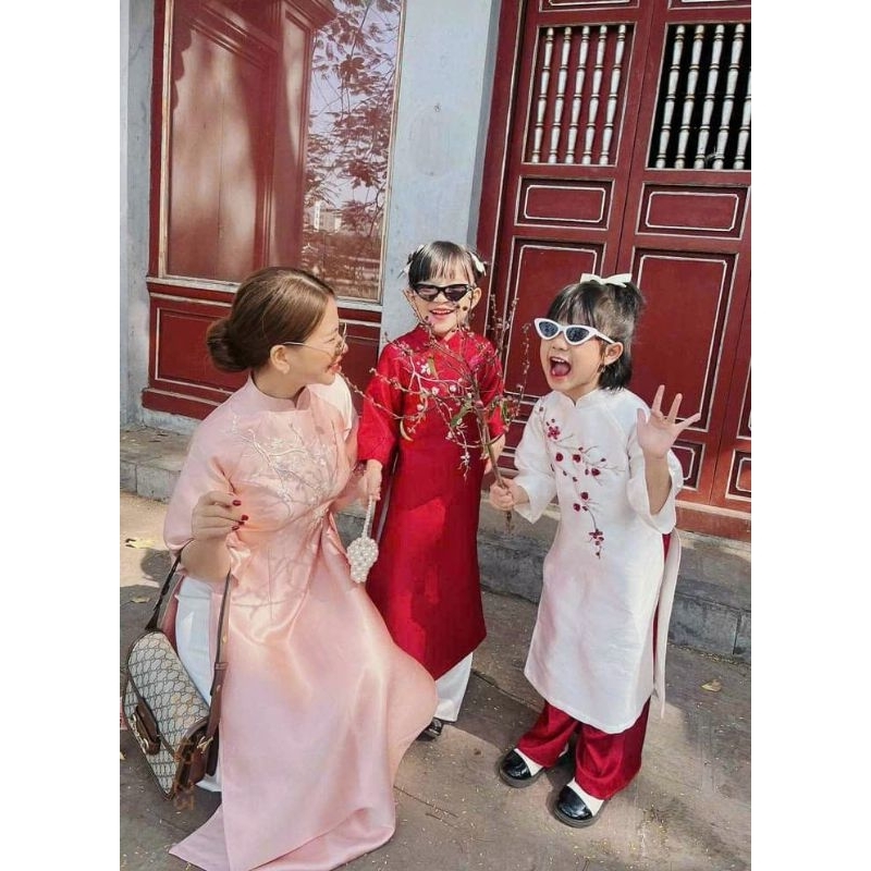Áo dài bé gái 💝FREESHIP💝 Áo dài cho bé gái xinh xắn giá rẻ