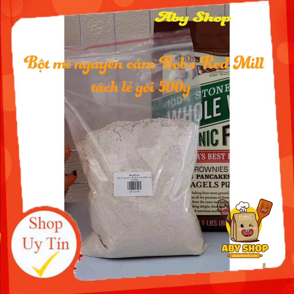 Bột mì nguyên cám Bob's Red Mill túi tách lẻ (date 3/2024)⚡ LOẠI NGON ⚡ bột mì nguyên cám dùng để làm bánh