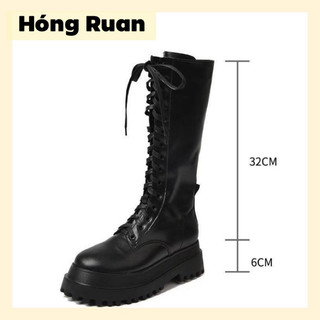 Bốt chiến binh đế cao bốt nữ có khoá kéo sẵn hàng
