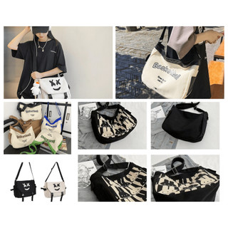 Túi tote vải đeo chéo canvas đựng đồ cao cấp nhiều ngăn ZIMI