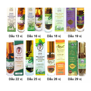 8 dầu lăn thảo dược thái lan 8ml, 13 vị- 29 vị