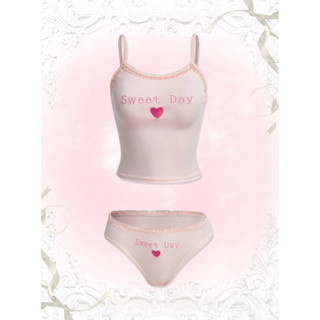 Set đồ ngủ gợi cảm sexy dễ thương hồng Sweetness set đồ lót dễ thương