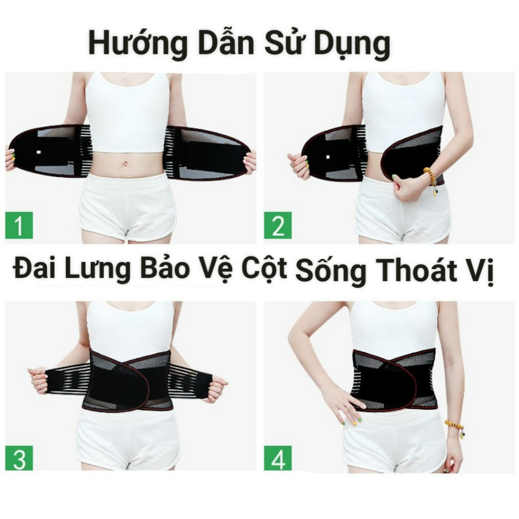 Đai Lưng Bảo Vệ Cột Sống Thoát Vị, Thoái Hóa, Chống Đau Lưng, Đai Lưng Tập Gym Cho Nam Nữ