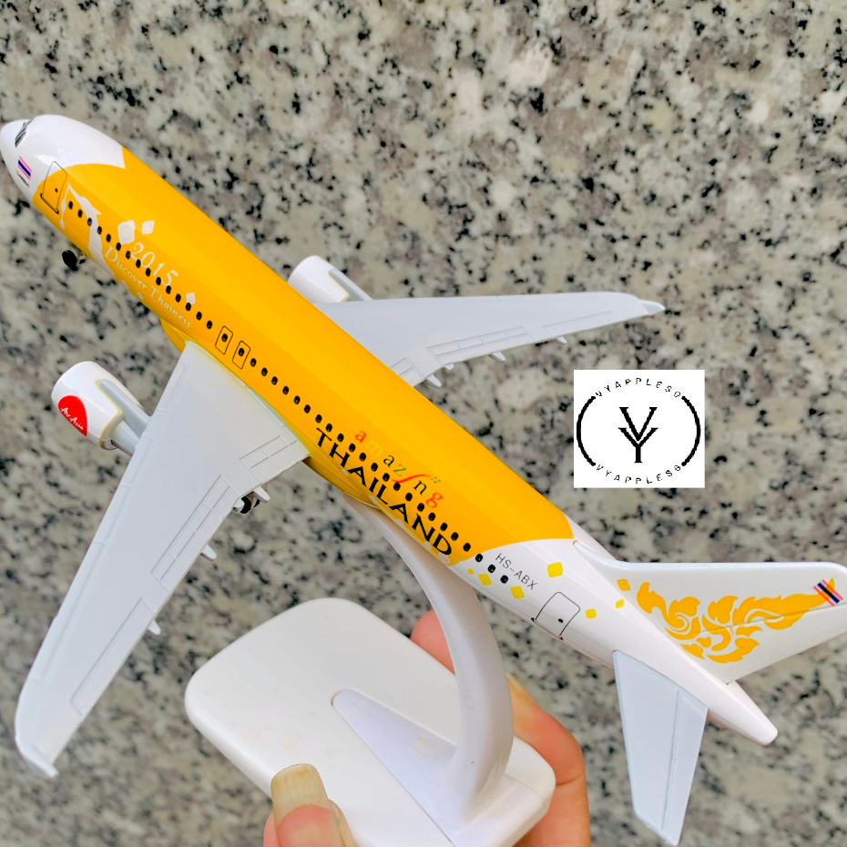 MÔ HÌNH MÁY BAY THAILAND AIR LINE CÓ BÁNH XE CHUẨN ĐẸP 20CM FULLBOX