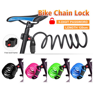 Khoá dây 5 số cho xe đạp,Khoá Dây 5 Số Cao Cấp Chắc Chắn, An Toàn Cho Xe Đạp,khóa dây đổi được mật khẩu nhiều màu sắc