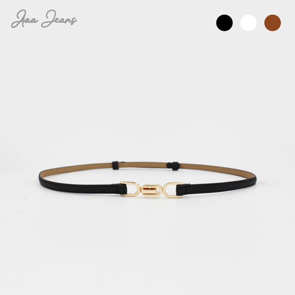 Thắt Lưng Váy Da Thật Top Grain Khóa Cài Thời Trang Aaa Jeans