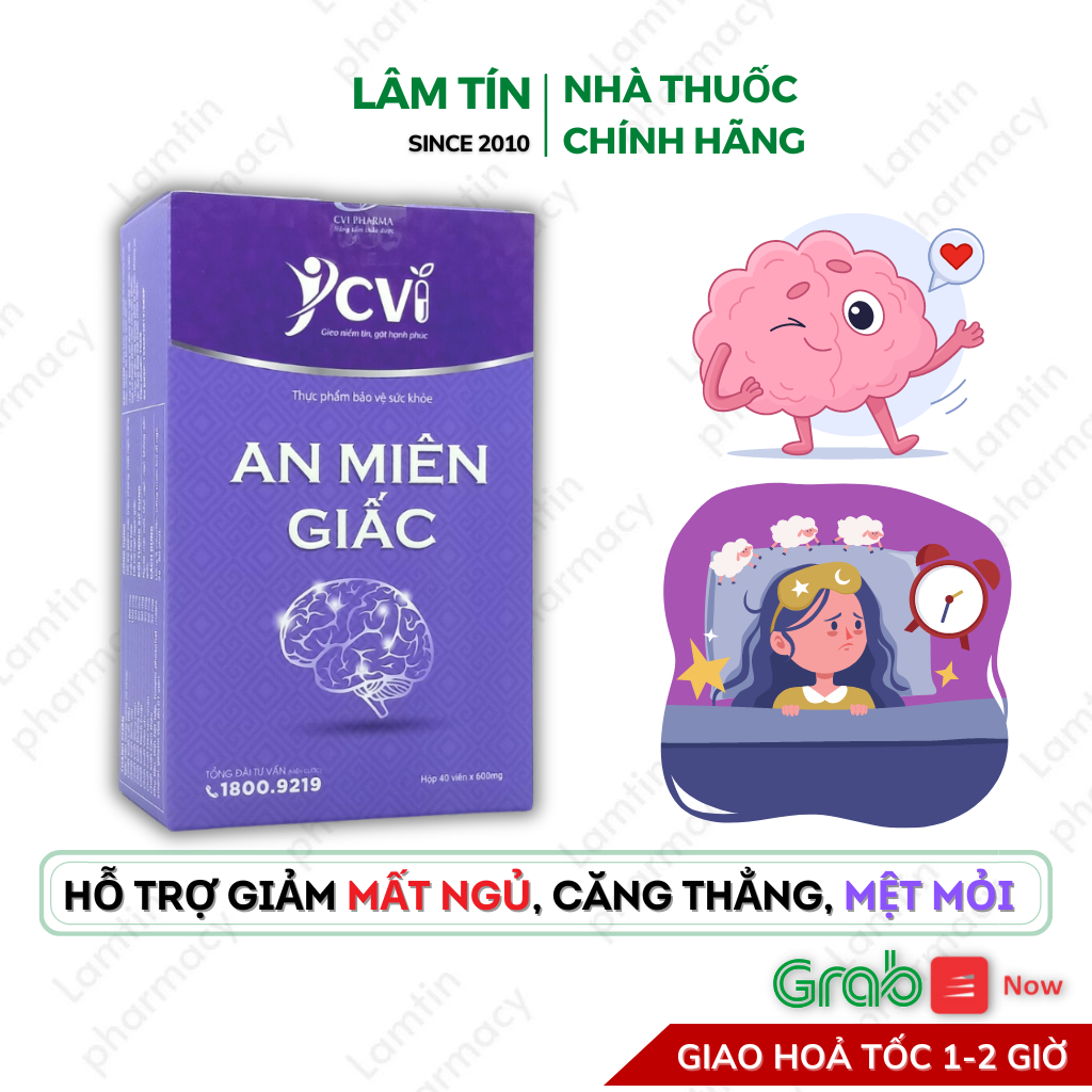 ✔ Viên uống ngủ ngon An Miên Giấc Hỗ trợ giảm mất ngủ căng thẳng hồi hộp