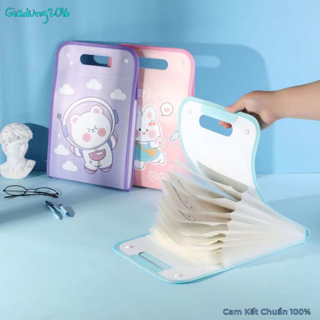 Túi Đựng Tài Liệu, Hồ Sơ 🌏FREE SHIP🌎 Bìa Đựng 13 Ngăn Tiện Dụng