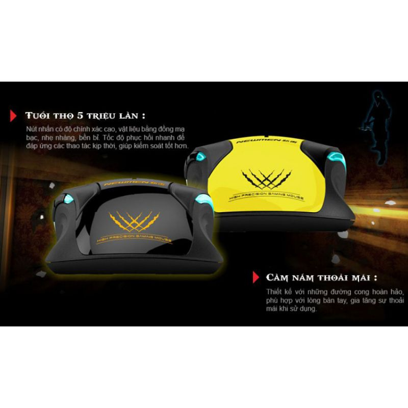 Chuột quang Gamimg Newmen N500 Plus - Hàng Chính Hãng Bảo Hành 24 tháng